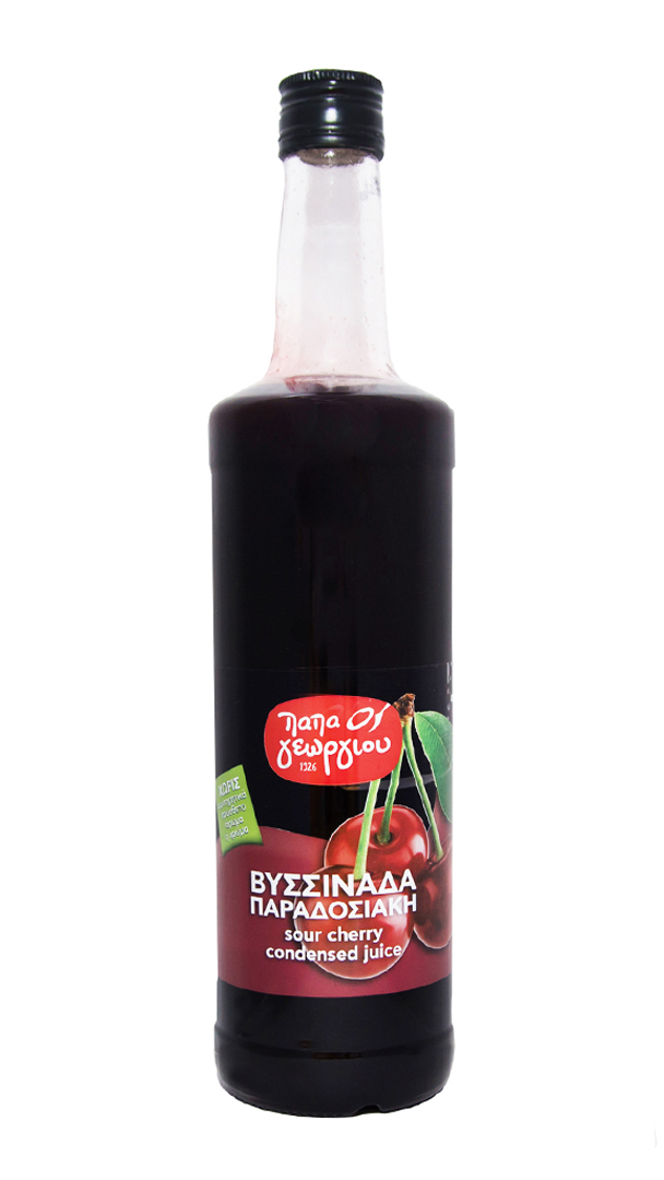 Kondensierter Sauerkirschsaft Visinada Sirup Papageorgiou 900mL