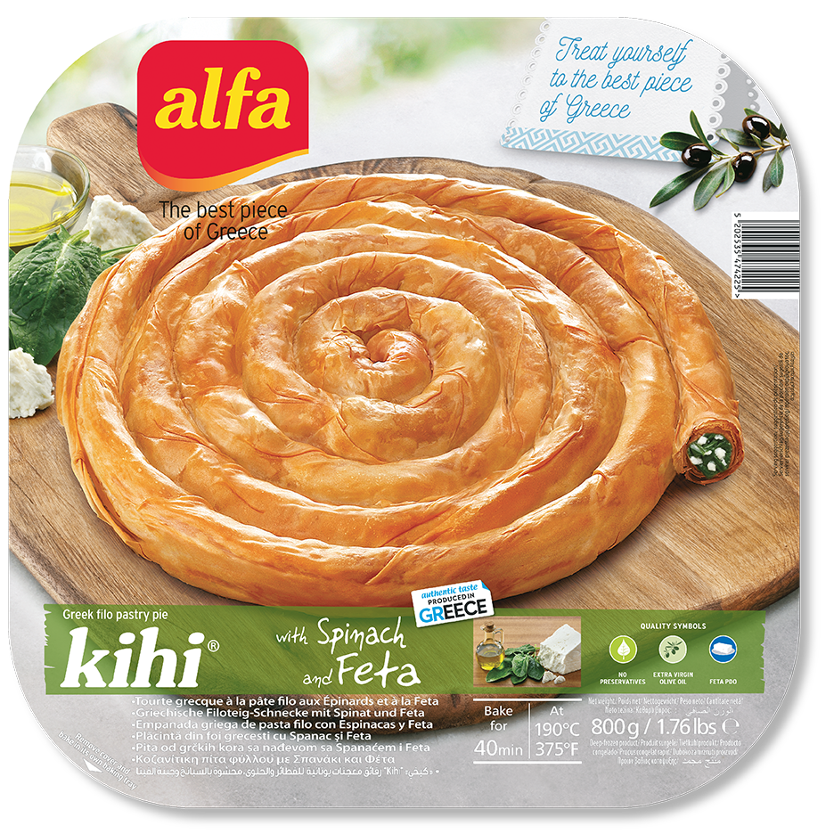 Blätterteig spiralform gef. mit Spinat und Käse Alfa 800g