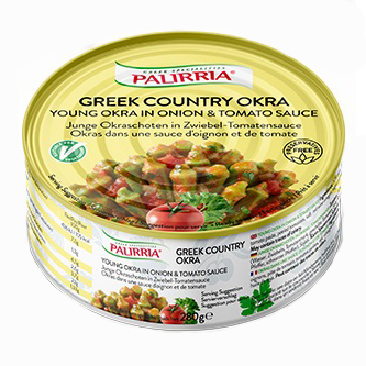 Junge Okraschoten in Zwiebel -Tomatensauce Paliria 280g