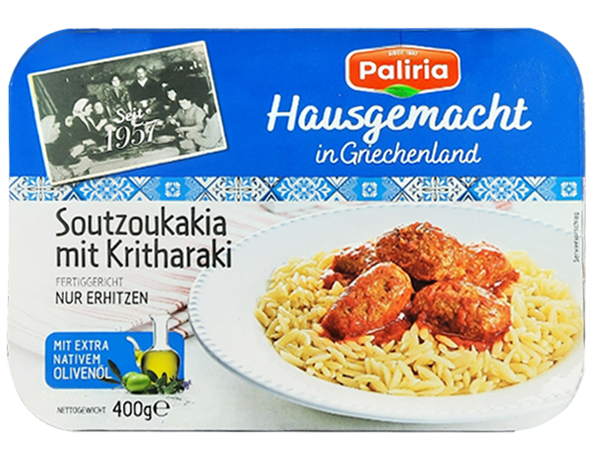Hausgemacht Hackfleischröllchen mit Kritharaki Paliria 400g  