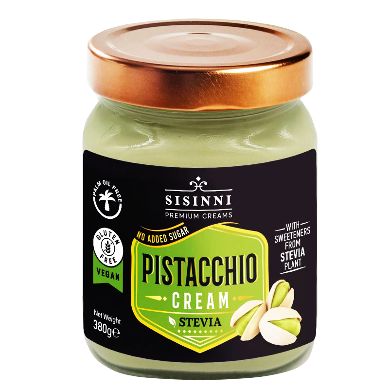 Pistaziencreme Aufstrich mit Stevia  Sisinni 380g