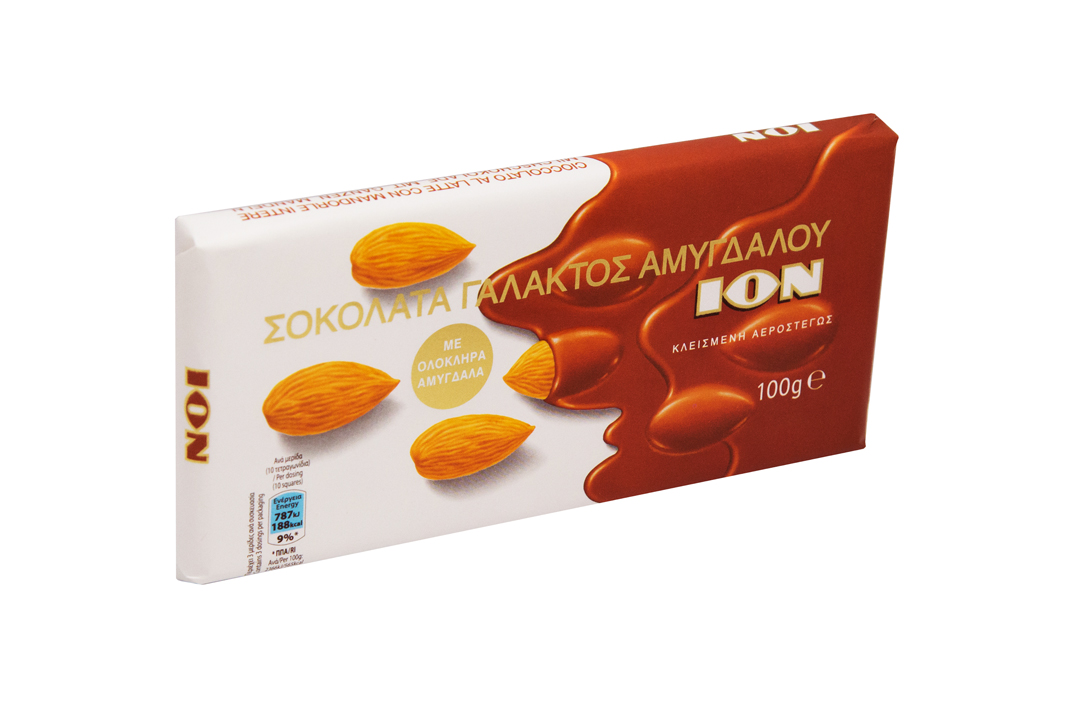 Milchschokolade mit ganzen Mandeln ION 100g