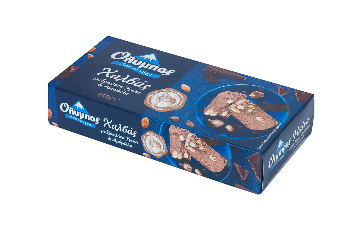 Halva mit Bitterschokolade und Mandeln Olympos 250g