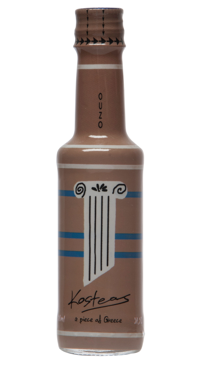 Ouzo verschiedene Motive (Pillar) 37,5% Kosteas 50mL
