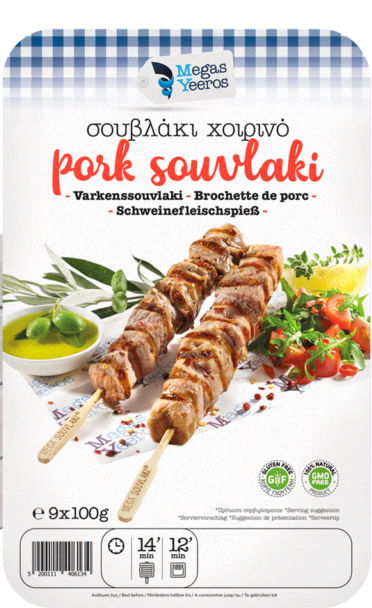 Hausgem. Souvlaki Schweinefleisch Megas Yeeros 900g 