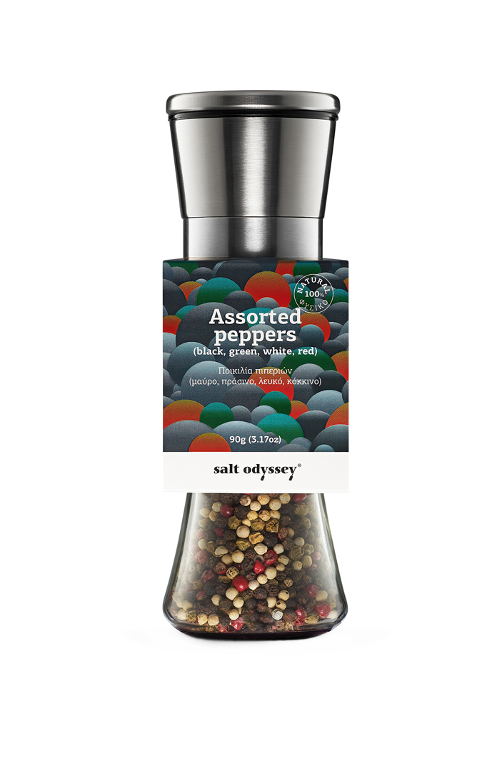 Pfeffermühle Mix aus 4 Sorten Salt Odyssey 90g