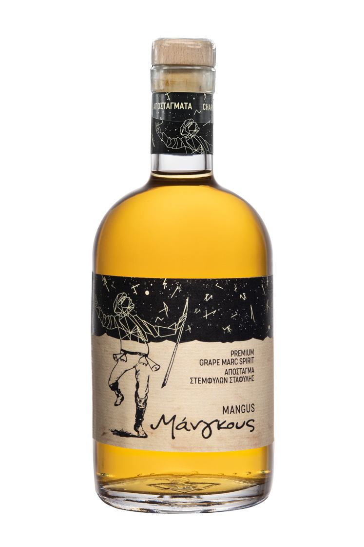 Mangous Tsipouro 5 Jahre im Holzfass gereift 40% Chariskos Greek Spirits 0,7L