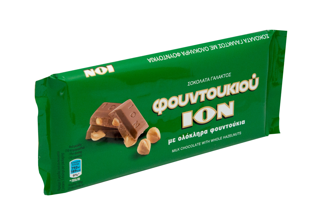 Milchschokolade mit ganzen Haselnüssen ION 100g