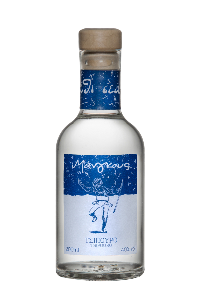 Mangous Tsipouro ohne Anis 40% Chariskos Greek Spirits 0,2L