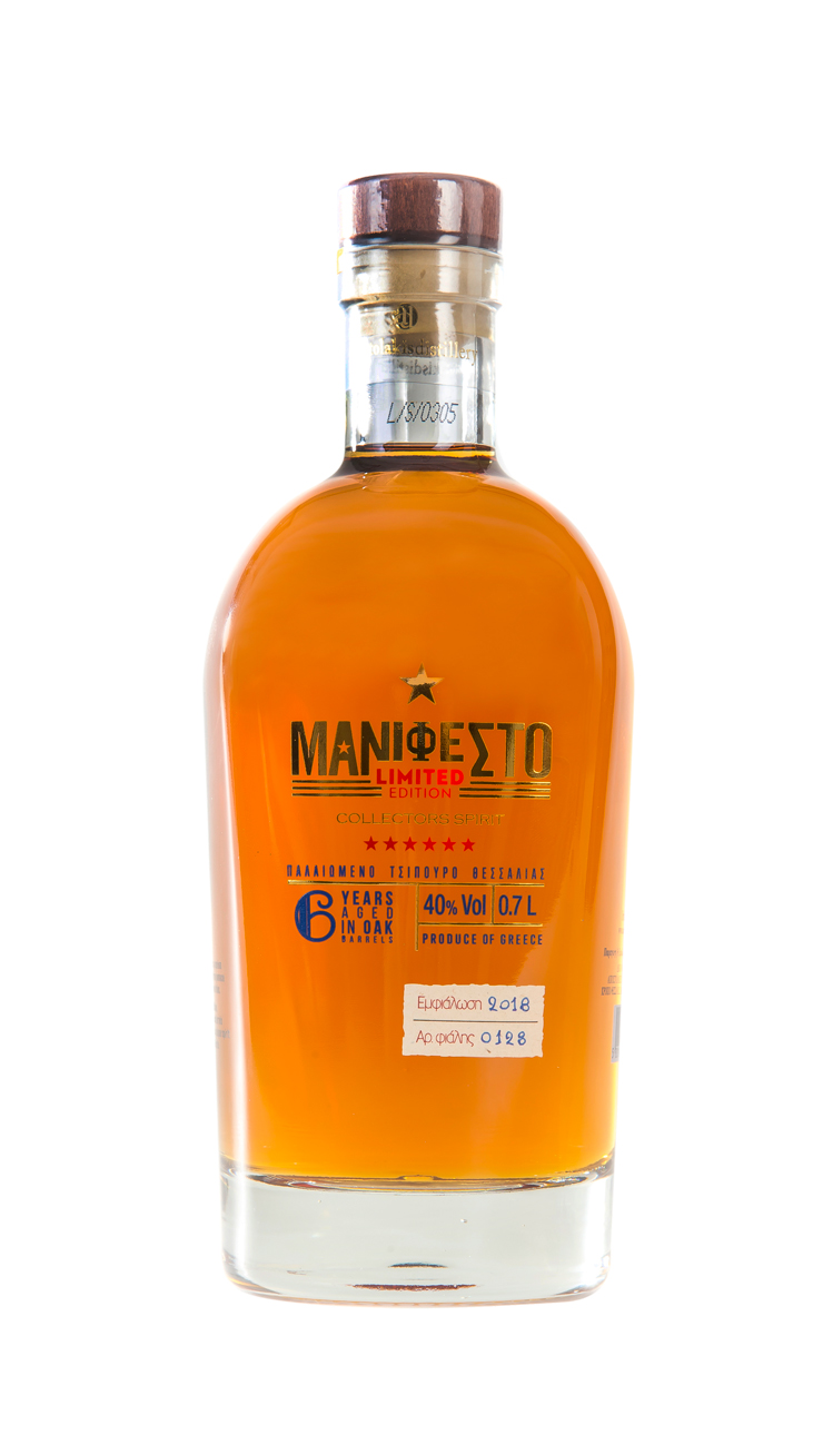 Manifesto Tsipouro 6 Jahre im Holzfass gereift 40% Apostolakis 0,7L