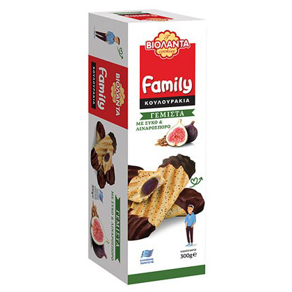 Kekse gefüllt mit Feigen & Leinsamen (Family) Violanta 300g