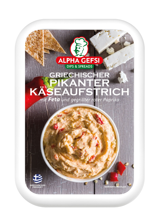 Pikanter Schafskäseaufstrich mit Feta und gegrillter roter Paprika Alpha Gefsi 200g