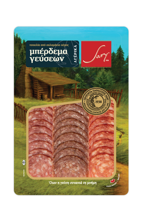 Luftgetrocknete Salami Mix (3 Sorten) in Scheiben Sary 100g